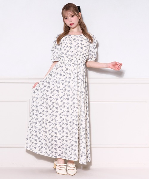 apres jour(アプレジュール)の「パフスリーブ花柄ワンピース(ワンピース・レディース・グリーン系その他/レッド系その他/ブルー系その他・フリー/X-LARGE)」の18枚目の写真