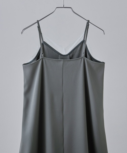 etoll.(エトル)の「ツイルレースランジェリー風キャミワンピ(ワンピース・レディース・グレー/ブラック・M)」の20枚目の写真