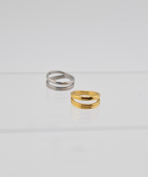 BROTHERHOOD（ブラザーフッド）の「【earyear】Layered Line design peti Volume Ring（リング・レディース・ゴールド/シルバー・MEDIUM/SMALL/LARGE）」の10枚目の写真