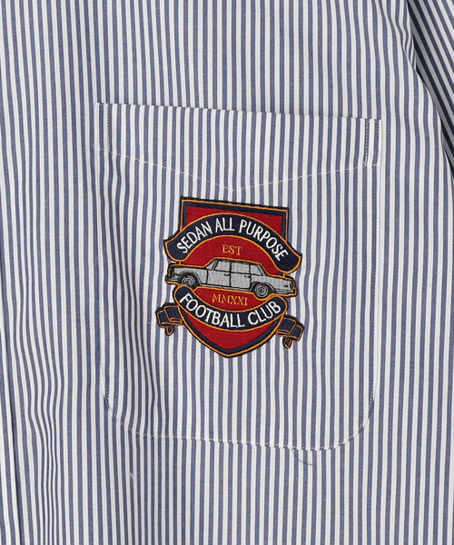 SEDAN ALL-PURPOSE（セダンオールパーパス）の「SEDAN ALL-PURPOSE | Emblem BD Shirt MEN（シャツ/ブラウス・メンズ・ブルー/ブルー系その他5・L/M/XL）」の3枚目の写真