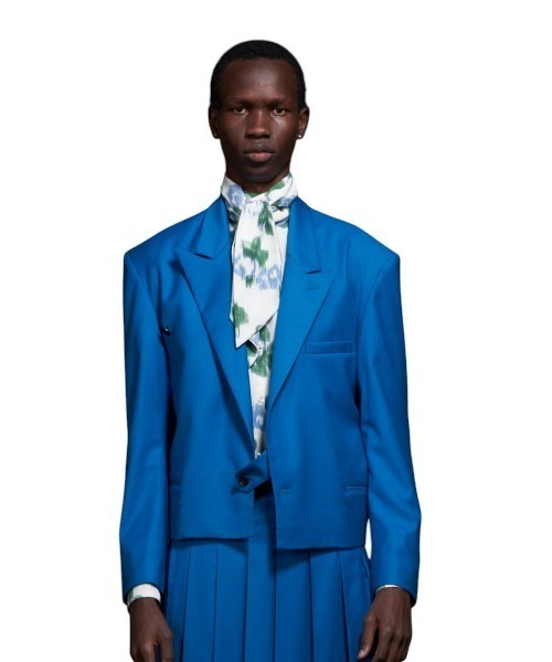 GalaabenD（ガラアーベント）の「Custom Vintage Short Jacket カスタムヴィンテージショートジャケット（テーラードジャケット・メンズ・ホワイト/ブルー・46/44/48）」の2枚目の写真