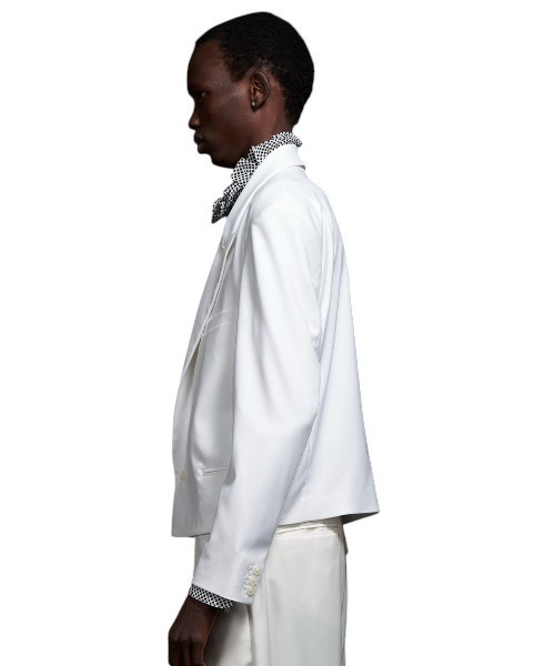 GalaabenD（ガラアーベント）の「Custom Vintage Short Jacket カスタムヴィンテージショートジャケット（テーラードジャケット・メンズ・ホワイト/ブルー・46/44/48）」の3枚目の写真