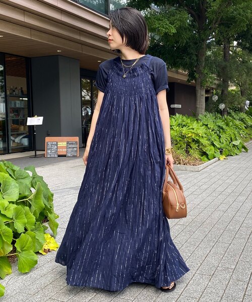 SLOBE IENA(スローブイエナ)の「クリンクルギャザーキャミワンピース(ワンピース・レディース・ライトグリーン/ネイビー/ラベンダー・FREE)」の19枚目の写真