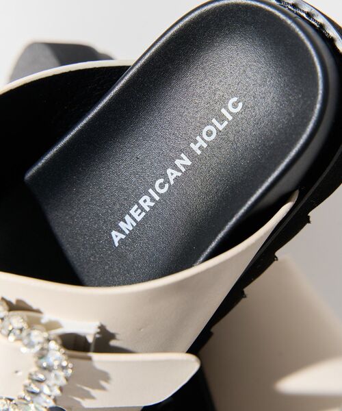 AMERICAN HOLIC（アメリカンホリック）の「ビジューフラットサンダル（サンダル・レディース・ブラック/アイボリー・S/M/L）」の14枚目の写真