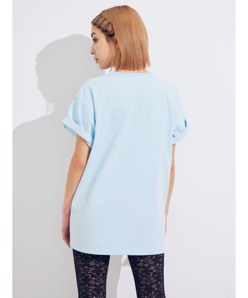 EVRIS(エヴリス)の「フロントロゴオーバーサイズTシャツ(Tシャツ/カットソー・レディース・ホワイト/イエロー/ブルー・FREE)」の5枚目の写真
