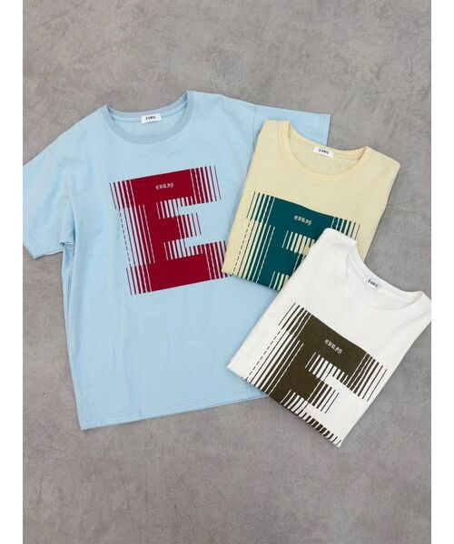 EVRIS(エヴリス)の「フロントロゴオーバーサイズTシャツ(Tシャツ/カットソー・レディース・ホワイト/イエロー/ブルー・FREE)」の22枚目の写真