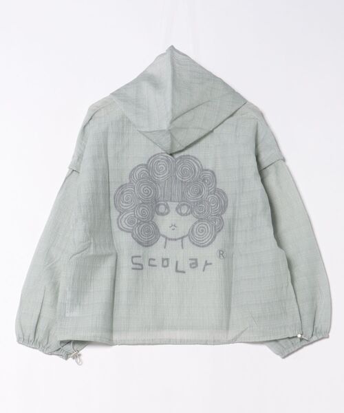 パーカー 151666：スカラーちゃんプリント 2WAYシアープルオーバー レディース 151666：スカラーちゃんプリント 2WAYシアープルオーバーの通販