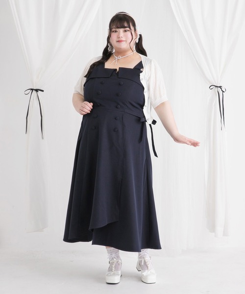 【極美品】慈雨 ジャンスカ ワンピース トレンチ風ジャンスカワンピース【大きいサイズ有り】 – レディース