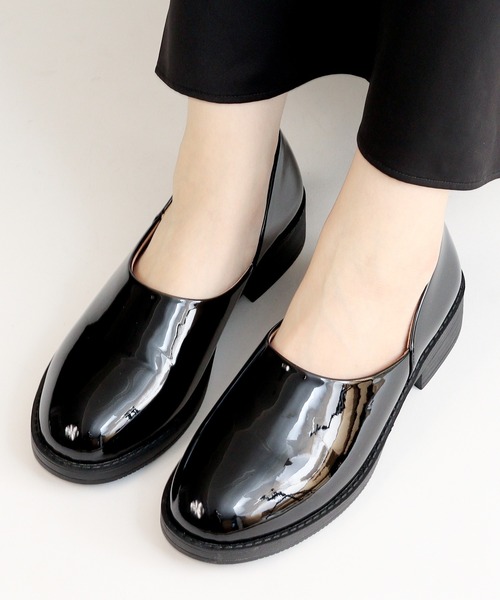 AAA+（サンエープラス）の「AAA+/ドクターシューズ スリッポン サイドカットプレーンシューズ(3771)（スリッポン・レディース・ダークブラウン/ブラック/ブラック系その他・35/36/37/38/39/40/41/42/43/44）」の3枚目の写真