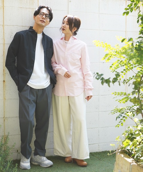  (Never) Acquiesce（ネバーアクイース）の「綿麻ホリゾンタルカラー長袖シャツ（シャツ/ブラウス・メンズ・グレー/ターコイズブルー/ホワイト系/ブラック/ホワイト/ピンク/ネイビー/ブルー系・MEDIUM/LARGE/X-LARGE）」の20枚目の写真