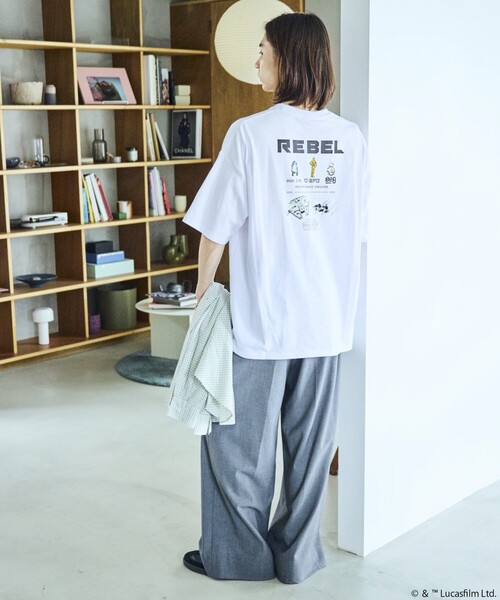 FREAK'S STORE（フリークスストア）の「限定展開 STARWARS/スター・ウォーズ 別注 ビッグシルエット バックプリントTシャツ / REBEL（Tシャツ/カットソー・メンズ・ホワイト/アッシュグレー/ブラック・LARGE/MEDIUM/SMALL）」の9枚目の写真