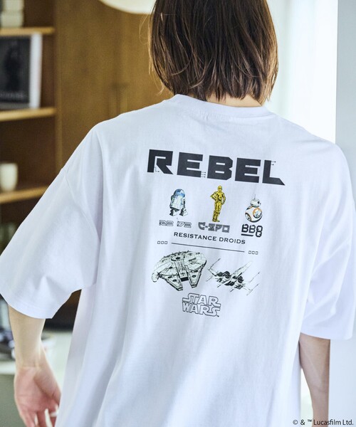 FREAK'S STORE（フリークスストア）の「限定展開 STARWARS/スター・ウォーズ 別注 ビッグシルエット バックプリントTシャツ / REBEL（Tシャツ/カットソー・メンズ・ホワイト/アッシュグレー/ブラック・LARGE/MEDIUM/SMALL）」の11枚目の写真
