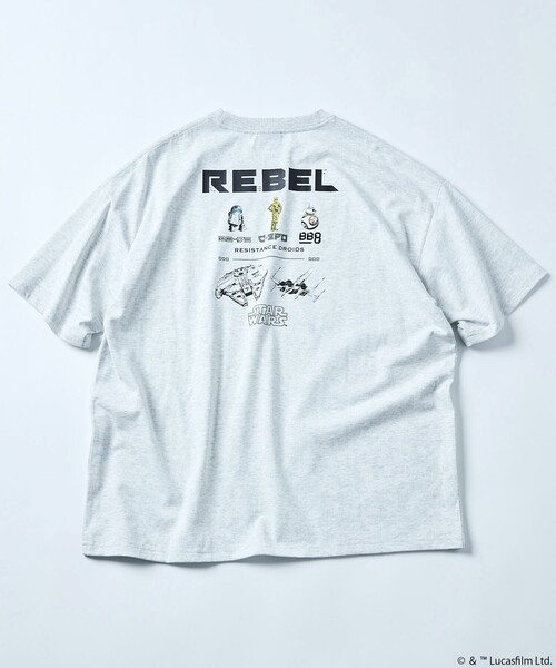 FREAK'S STORE（フリークスストア）の「限定展開 STARWARS/スター・ウォーズ 別注 ビッグシルエット バックプリントTシャツ / REBEL（Tシャツ/カットソー・メンズ・ホワイト/アッシュグレー/ブラック・LARGE/MEDIUM/SMALL）」の13枚目の写真