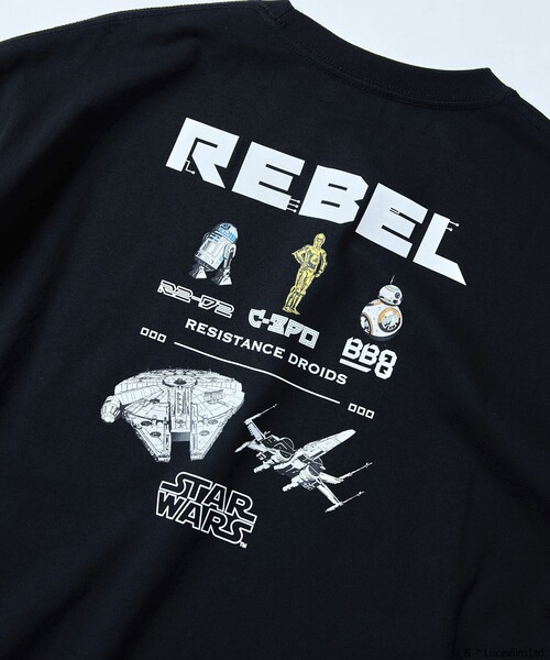 FREAK'S STORE（フリークスストア）の「限定展開 STARWARS/スター・ウォーズ 別注 ビッグシルエット バックプリントTシャツ / REBEL（Tシャツ/カットソー・メンズ・ホワイト/アッシュグレー/ブラック・LARGE/MEDIUM/SMALL）」の20枚目の写真