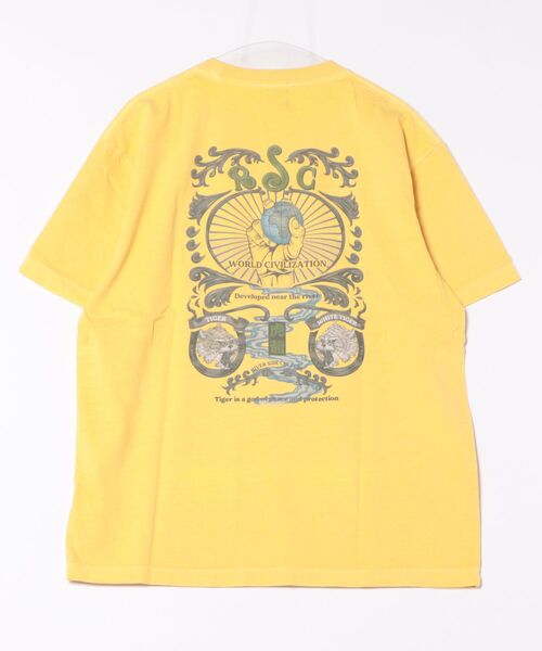 RIVER SIDE CULTURE（リバーサイドカルチャー）の「RIVER SIDE CULTURE/RSC VINTAGE ROGO Tシャツ (M4)（Tシャツ/カットソー・メンズ・イエロー/ホワイト・MEDIUM/LARGE/X-LARGE）」の3枚目の写真