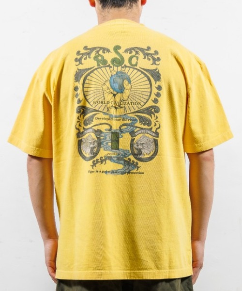 RIVER SIDE CULTURE（リバーサイドカルチャー）の「RIVER SIDE CULTURE/RSC VINTAGE ROGO Tシャツ (M4)（Tシャツ/カットソー・メンズ・イエロー/ホワイト・MEDIUM/LARGE/X-LARGE）」の2枚目の写真