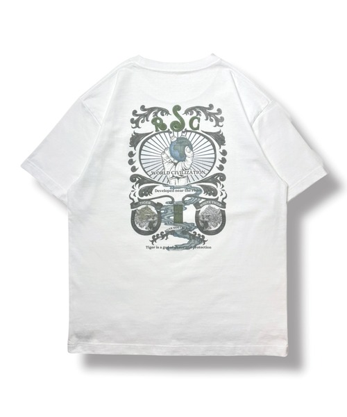 RIVER SIDE CULTURE（リバーサイドカルチャー）の「RIVER SIDE CULTURE/RSC VINTAGE ROGO Tシャツ (M4)（Tシャツ/カットソー・メンズ・イエロー/ホワイト・MEDIUM/LARGE/X-LARGE）」の10枚目の写真