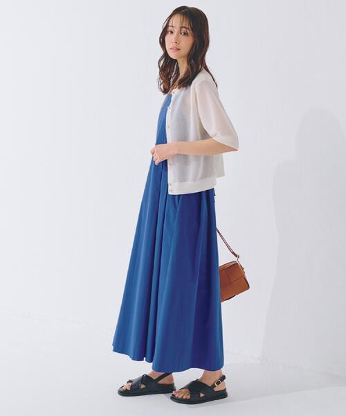 grove（グローブ）の「1枚でも映える上品メッシュカーディガン（カーディガン/ボレロ・レディース・オフホワイト/ブラック/ブルー・02/03/01/04/05）」の8枚目の写真