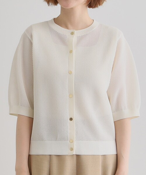 grove（グローブ）の「1枚でも映える上品メッシュカーディガン（カーディガン/ボレロ・レディース・オフホワイト/ブラック/ブルー・02/03/01/04/05）」の18枚目の写真