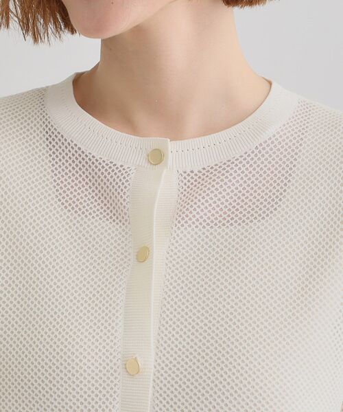 grove（グローブ）の「1枚でも映える上品メッシュカーディガン（カーディガン/ボレロ・レディース・オフホワイト/ブラック/ブルー・02/03/01/04/05）」の21枚目の写真