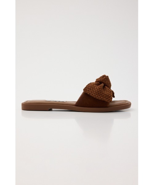 STACCATO（スタッカート）の「BIGリボンイントレチャートフラット（サンダル・レディース・ダークブラウン/ホワイト・22.5cm/23cm/23.5cm/24cm/24.5cm）」の5枚目の写真