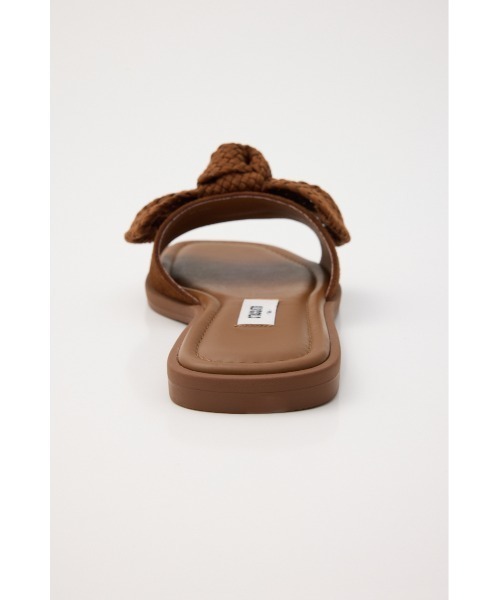 STACCATO（スタッカート）の「BIGリボンイントレチャートフラット（サンダル・レディース・ダークブラウン/ホワイト・22.5cm/23cm/23.5cm/24cm/24.5cm）」の6枚目の写真