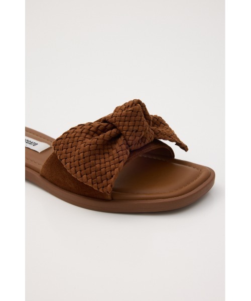 STACCATO（スタッカート）の「BIGリボンイントレチャートフラット（サンダル・レディース・ダークブラウン/ホワイト・22.5cm/23cm/23.5cm/24cm/24.5cm）」の8枚目の写真