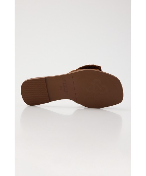 STACCATO（スタッカート）の「BIGリボンイントレチャートフラット（サンダル・レディース・ダークブラウン/ホワイト・22.5cm/23cm/23.5cm/24cm/24.5cm）」の12枚目の写真