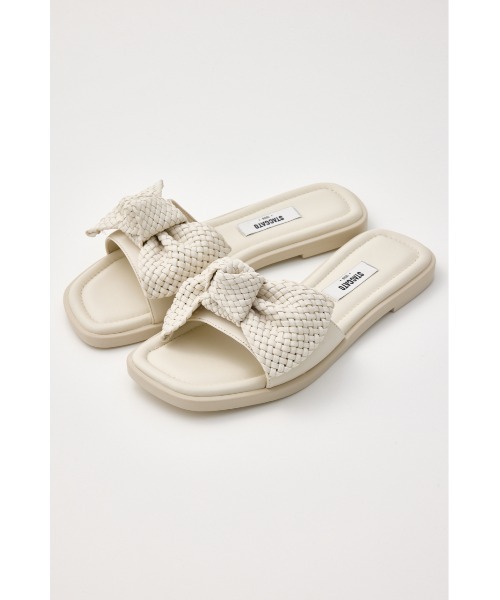 STACCATO（スタッカート）の「BIGリボンイントレチャートフラット（サンダル・レディース・ダークブラウン/ホワイト・22.5cm/23cm/23.5cm/24cm/24.5cm）」の14枚目の写真