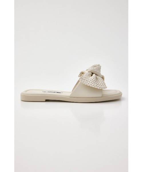 STACCATO（スタッカート）の「BIGリボンイントレチャートフラット（サンダル・レディース・ダークブラウン/ホワイト・22.5cm/23cm/23.5cm/24cm/24.5cm）」の15枚目の写真