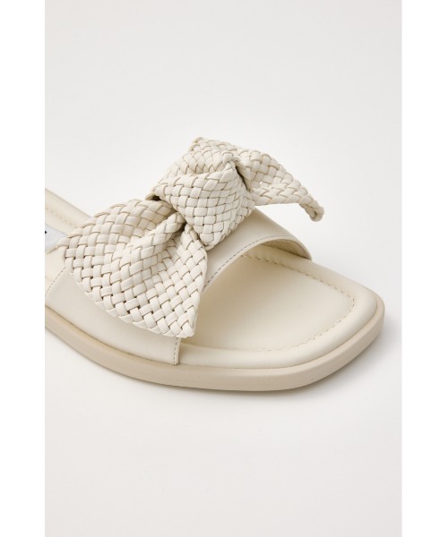 STACCATO（スタッカート）の「BIGリボンイントレチャートフラット（サンダル・レディース・ダークブラウン/ホワイト・22.5cm/23cm/23.5cm/24cm/24.5cm）」の18枚目の写真