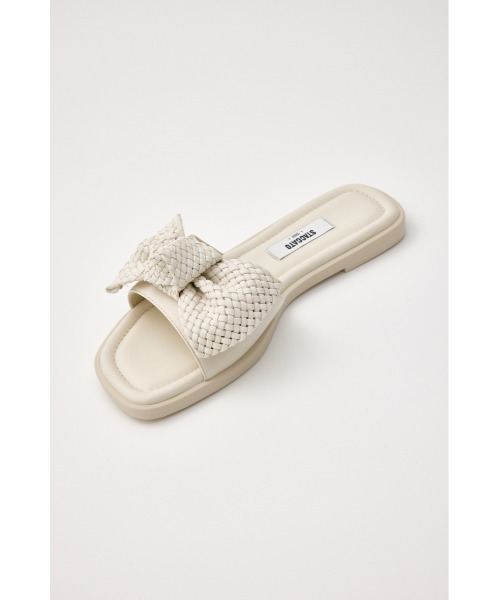 STACCATO（スタッカート）の「BIGリボンイントレチャートフラット（サンダル・レディース・ダークブラウン/ホワイト・22.5cm/23cm/23.5cm/24cm/24.5cm）」の19枚目の写真