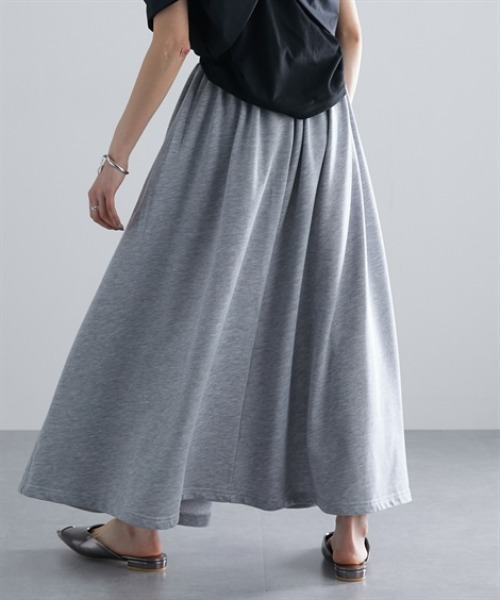 Soiunique（スワユニーク）の「柔らか裏毛スカート［Soiunique］（スカート・レディース・ブラック/杢グレー・M/L）」の18枚目の写真