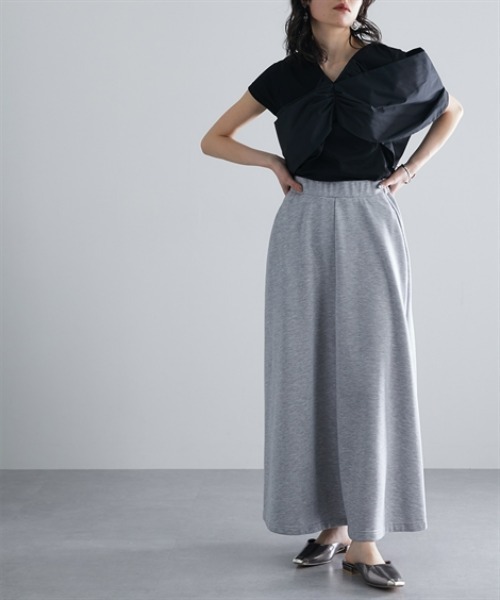 Soiunique（スワユニーク）の「柔らか裏毛スカート［Soiunique］（スカート・レディース・ブラック/杢グレー・M/L）」の19枚目の写真