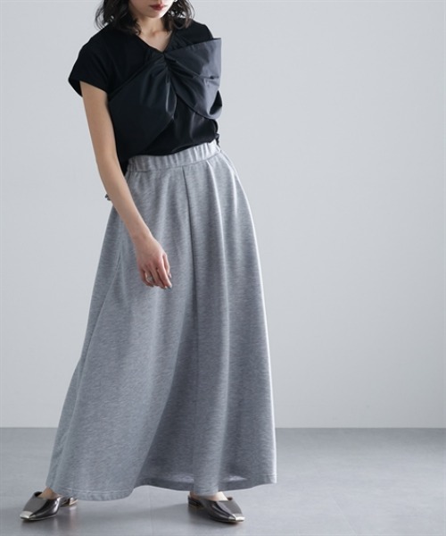 Soiunique（スワユニーク）の「柔らか裏毛スカート［Soiunique］（スカート・レディース・ブラック/杢グレー・M/L）」の20枚目の写真