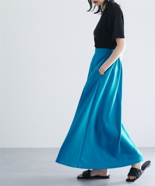 Soiunique（スワユニーク）の「柔らか裏毛スカート［Soiunique］（スカート・レディース・ブラック/杢グレー・M/L）」の4枚目の写真