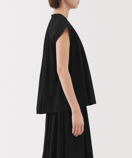 無印良品(ムジルシリョウヒン)の「婦人 強撚ボイル フレンチスリーブブラウス(シャツ/ブラウス・レディース・ブラック/オフホワイト/ライトグレー/ブラック系・XL/L/M/S)」の13枚目の写真