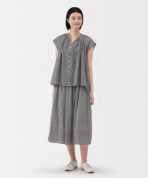 無印良品(ムジルシリョウヒン)の「婦人 強撚ボイル フレンチスリーブブラウス(シャツ/ブラウス・レディース・ブラック/オフホワイト/ライトグレー/ブラック系・XL/L/M/S)」の18枚目の写真