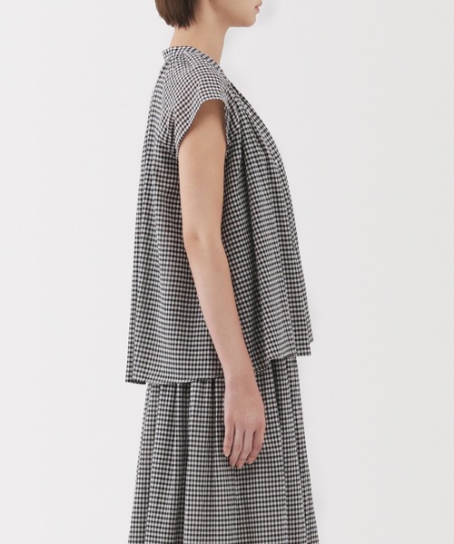 無印良品(ムジルシリョウヒン)の「婦人 強撚ボイル フレンチスリーブブラウス(シャツ/ブラウス・レディース・ブラック/オフホワイト/ライトグレー/ブラック系・XL/L/M/S)」の19枚目の写真