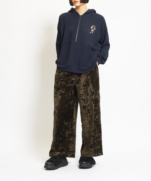 gomme（ゴム）の「クラッシュベルベット　ストレートパンツ（その他パンツ・レディース・カーキ/ブラック/ブルー・MEDIUM）」の6枚目の写真