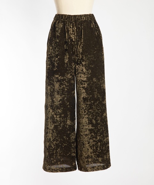 gomme（ゴム）の「クラッシュベルベット　ストレートパンツ（その他パンツ・レディース・カーキ/ブラック/ブルー・MEDIUM）」の13枚目の写真