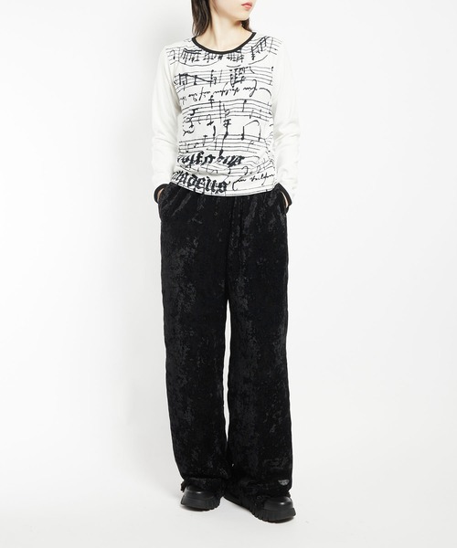 gomme（ゴム）の「クラッシュベルベット　ストレートパンツ（その他パンツ・レディース・カーキ/ブラック/ブルー・MEDIUM）」の7枚目の写真