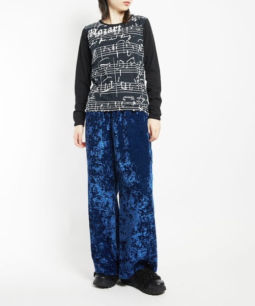 gomme（ゴム）の「クラッシュベルベット　ストレートパンツ（その他パンツ・レディース・カーキ/ブラック/ブルー・MEDIUM）」の10枚目の写真