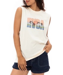 【RVCA/ルーカ】23SS GULF COAST CUTOFF TANKTO/ノースリーブロゴマッスルタンクトップ