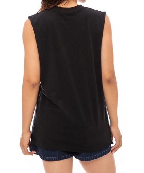 RVCA（ルーカ）の「【RVCA/ルーカ】23SS GULF COAST CUTOFF TANKTO/ノースリーブロゴマッスルタンクトップ（タンクトップ・レディース・クリーム/ラベンダー/ブラック・SMALL/MEDIUM/LARGE）」の5枚目の写真