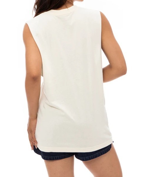 RVCA（ルーカ）の「【RVCA/ルーカ】23SS GULF COAST CUTOFF TANKTO/ノースリーブロゴマッスルタンクトップ（タンクトップ・レディース・クリーム/ラベンダー/ブラック・SMALL/MEDIUM/LARGE）」の7枚目の写真