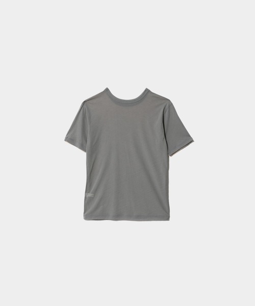 beautiful people（ビューティフルピープル）の「flip sheer jersey    logo print T-shirt（Tシャツ/カットソー・レディース・グレー×ピンク/ホワイト×ブラック・38/42/34）」の6枚目の写真