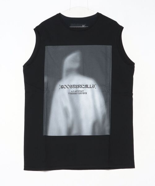A.F ARTEFACT タンクトップ ブラック A.F ARTEFACT - Long Tank Top