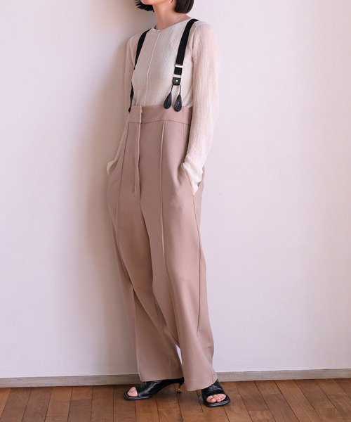 週末値下げ！AKTE アクテ　ストラップワイドパンツ　サスペンダーパンツ ストラップワイドパンツ（その他パンツ）｜AKTE（アクテ）の