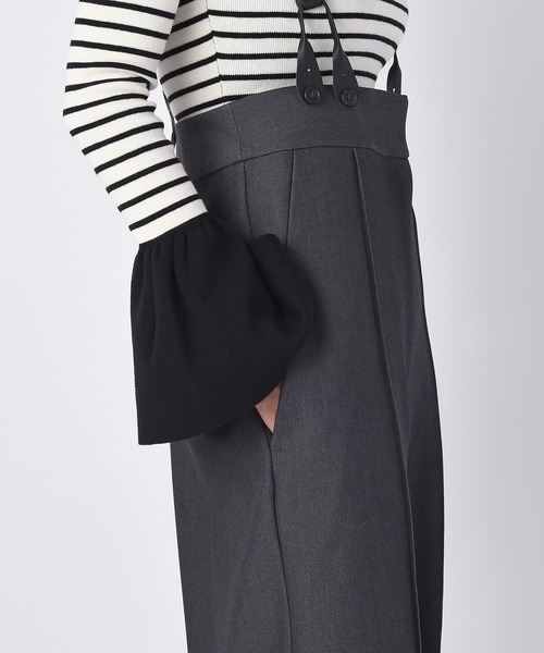 AKTE ストラップワイドパンツ　ブラック　サイズ1 AKTE（アクテ） パンツ ストラップワイドパンツ レディース : ZOZOTOWN